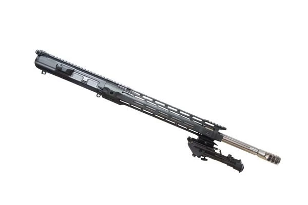 AR10 20" 338 FEDERAL DPMS GEN 1 STAINLESS STEEL STRAIGHT FLUTED COMPLETE UPPER W/ 15" MLOK + BIPOD