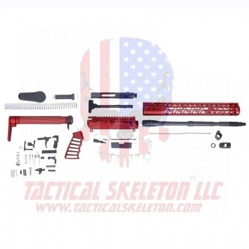 AR-15 5.56 CAL COMPLETE AIRLITE SERIES RIFLE KIT (NO LOWER)(RED)