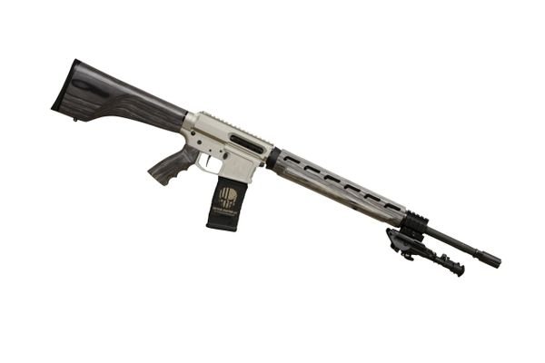 AR15 20" NON-RECIPROCATING SIDE CHARGER 6.5 GRENDEL STRAIGHT FLUTED BILLET RIFLE W/ ASH WOOD FURNITURE - SHIMER ALUMINUM