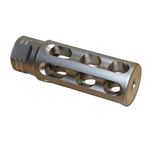 Tan Competition 1/2x28 TPI Thread Skeleton Muzzle Brake