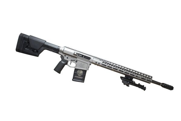 AR10 20" 308 WIN CARBON FIBER NON-RECIPROCATING SIDE CHARGER BILLET RIFLE W/ 15" MLOK AND MAGPUL PRS