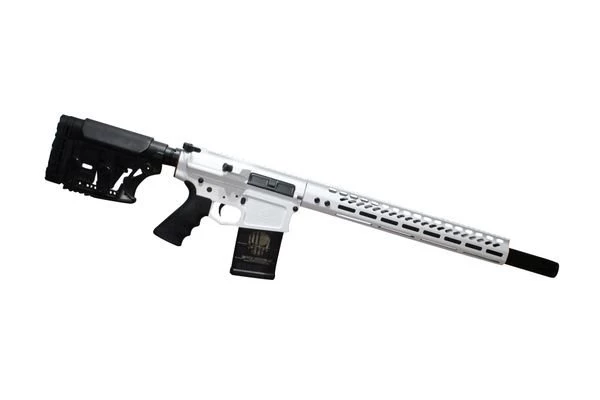 AR10 18" 308 WIN STORM TROOPER WHITE BILLET RIFLE W/ 15" MLOK AND MBA-3