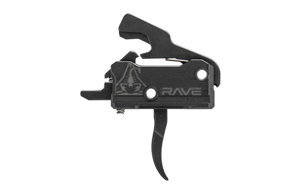 RISE Armament RAVE 140 (BLK) Curved Trigger with Anti-Walk Pins