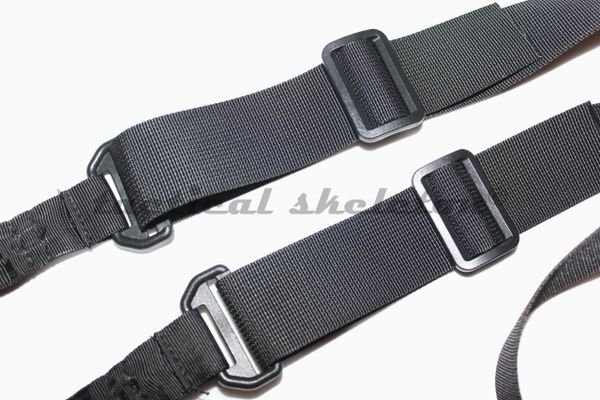 Tactical one or two point rifle sling w quick detach hooks BLACK ...